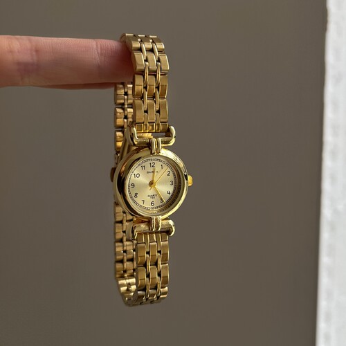 barsh 轻奢百搭桂花圆形手表女初高中生学生简约小众女士女表钢带 - 封面