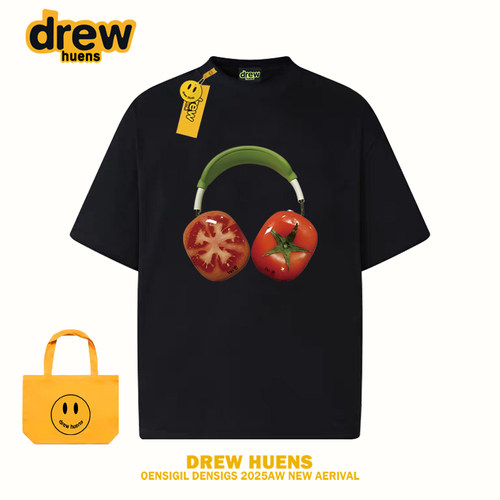 Drew男女休闲番茄耳机印花T恤