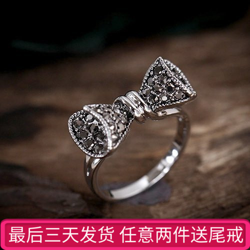 韩版复古可爱蝴蝶结戒指闺蜜无名食指环满钻微镶奢华甜女在类目 饰品/流行首饰/时尚饰品新, 戒指/指环中 - 来自Buy2taobao.com提供专业的淘宝代购服务