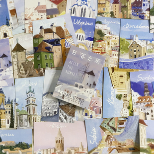 祝福留言卡文具礼物奖品 文艺小清新毕业季 盒装 LOMO留言小卡片