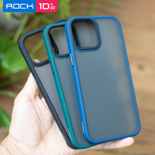 ROCK适用苹果12mini手机壳iPhone 手机壳网红潮牌创意硬壳 12ProMax全包直角防摔磨砂保护套Promax超薄情侣款