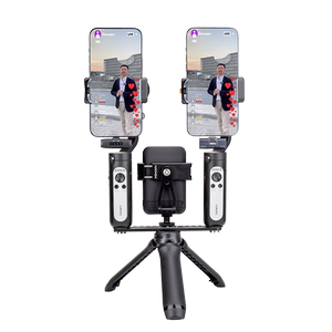 芯鲜PS22双稳定器走播云台双机位移动直播防抖支架适用大疆OM6/OM5/SE浩瀚V3/XE/V2智云5S飞宇奥川双手机手持