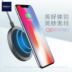 ROCK适用苹果 iPhone8无线充电器iPhone12 14 X迷你超薄铝合金10 8PLUS智能快充