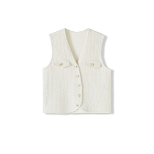 马甲纯色百搭马夹LYMQM V领无袖 689 晶晶姐妹专属