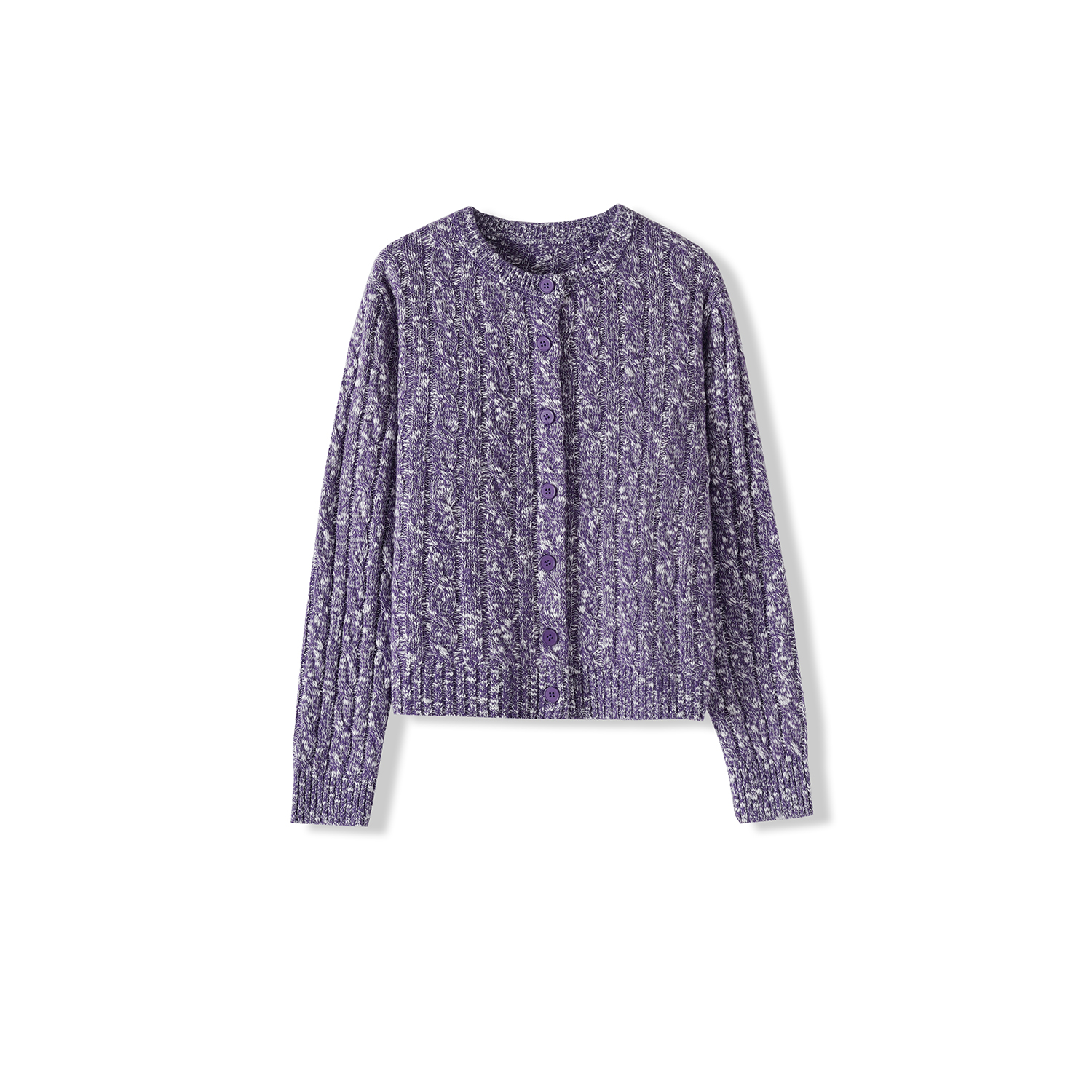 【大晶粉丝专享】冬季圆领雪花纽扣针织开衫毛衣LYMDLC-F923