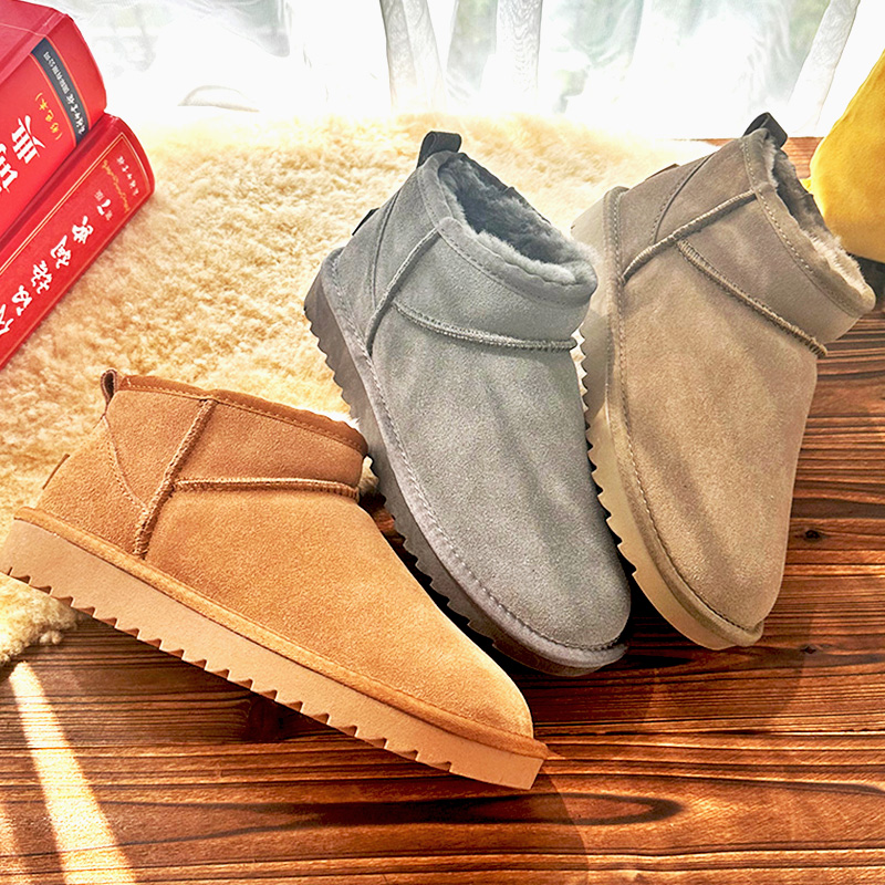 100%纯羊毛雪地靴男款情侣有大码