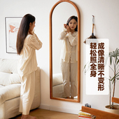 实木穿衣镜复古家用全身镜小户型落地镜壁挂卧室原木大试衣镜子