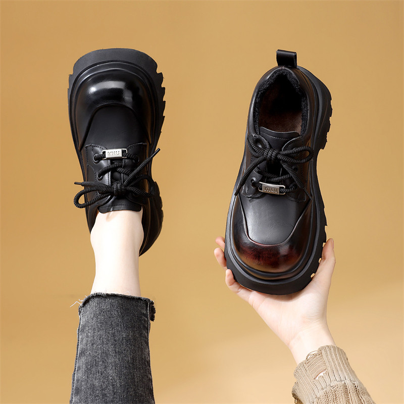 复古英伦风厚底乐福鞋女2026春秋新款圆头增高百搭小皮鞋显瘦单鞋,女鞋,乐福鞋（豆豆鞋）,淘宝优惠券,粉丝福利购,淘宝优惠卷