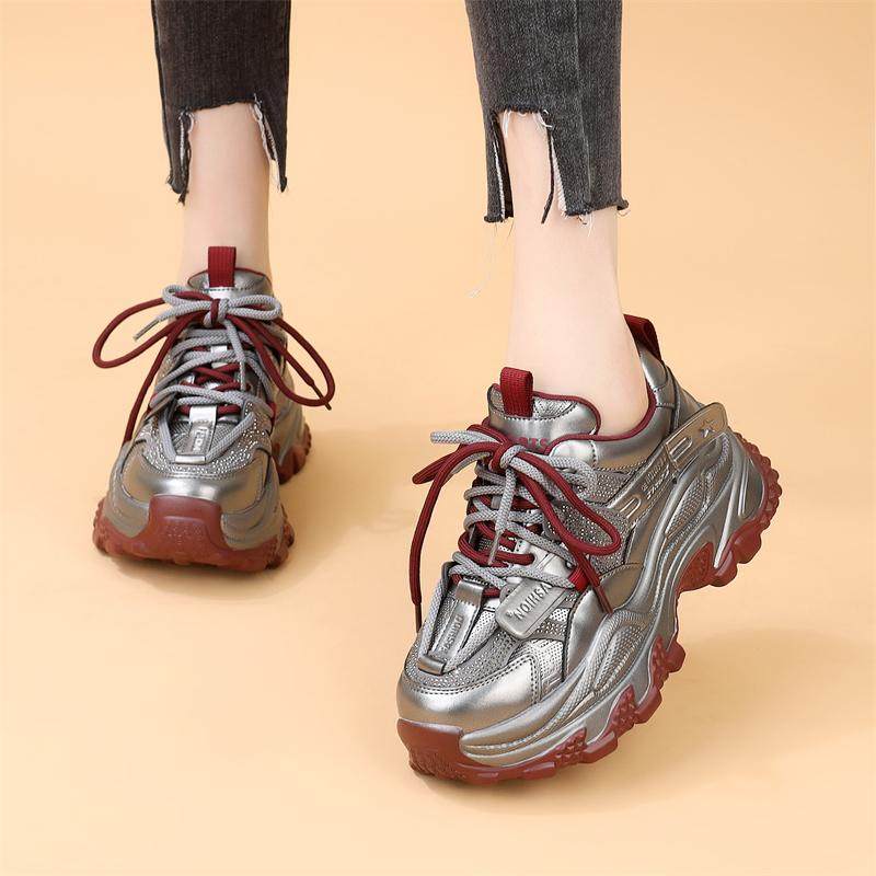 松糕增高老爹鞋女2025秋冬季新款小个子增高休闲鞋显瘦轻便运动鞋,女鞋,时尚休闲鞋,淘宝优惠券,粉丝福利购,淘宝优惠卷