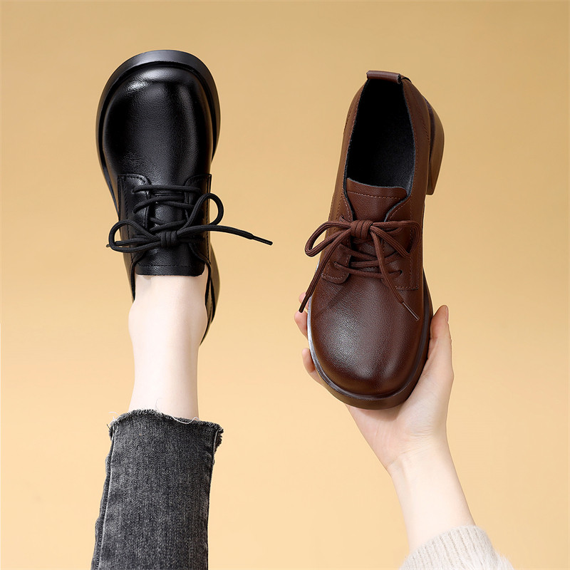 复古英伦风小皮鞋女2026春秋新款休闲时尚百搭乐福鞋轻便舒适单鞋,女鞋,乐福鞋（豆豆鞋）,淘宝优惠券,粉丝福利购,淘宝优惠卷