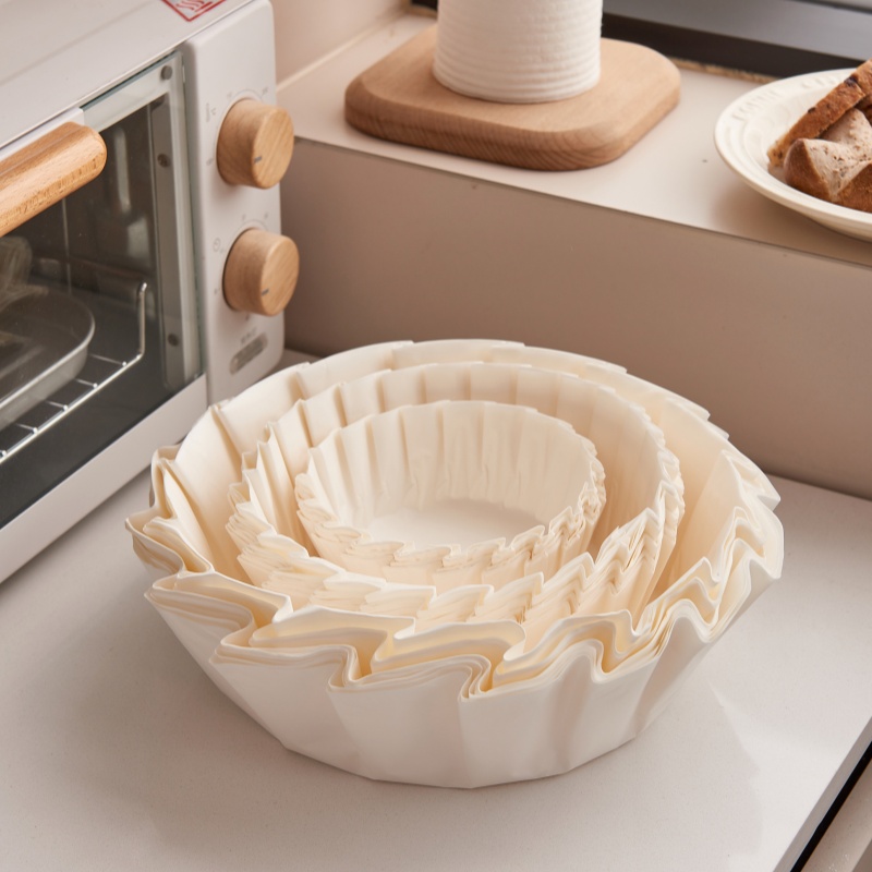 巴斯克油纸4/6/8英寸免纸托模具烘焙打包防油包装盒蛋糕盒切块垫