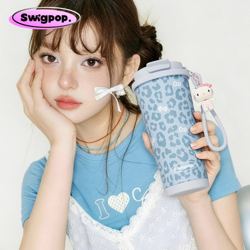 Swigpop吸管杯双饮保温杯咖啡杯女生高颜值保冷水杯便携车载杯子