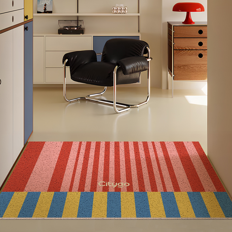 2025新款入户门垫多巴胺高级感家用入户门地垫pvc可裁剪丝圈地垫