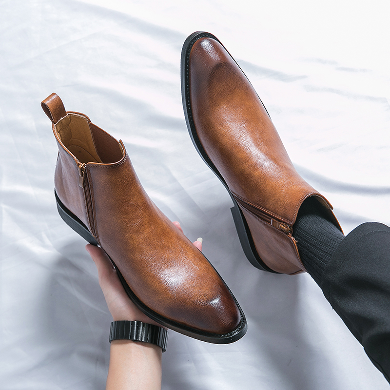 切尔西靴男士秋季英伦高帮马丁靴