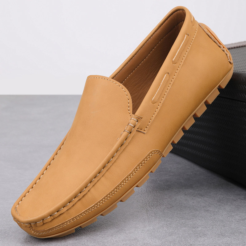 豆豆鞋男2025新款夏季真皮透气一脚蹬懒人大码46软底商务休闲皮鞋,流行男鞋,乐福鞋（豆豆鞋）,淘宝优惠券,粉丝福利购,淘宝优惠卷
