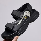 透气魔术贴男凉鞋 外穿运动休闲软底防滑露趾沙滩拖鞋 2026夏季 新款