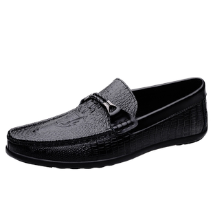 男士豆豆鞋潮流新款2025爆款真皮精神小伙鞋子一脚蹬男款休闲皮鞋