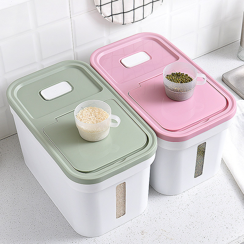 家用20斤防潮防虫密封带盖米桶厨房用品小号储米缸米箱装面粉盒子