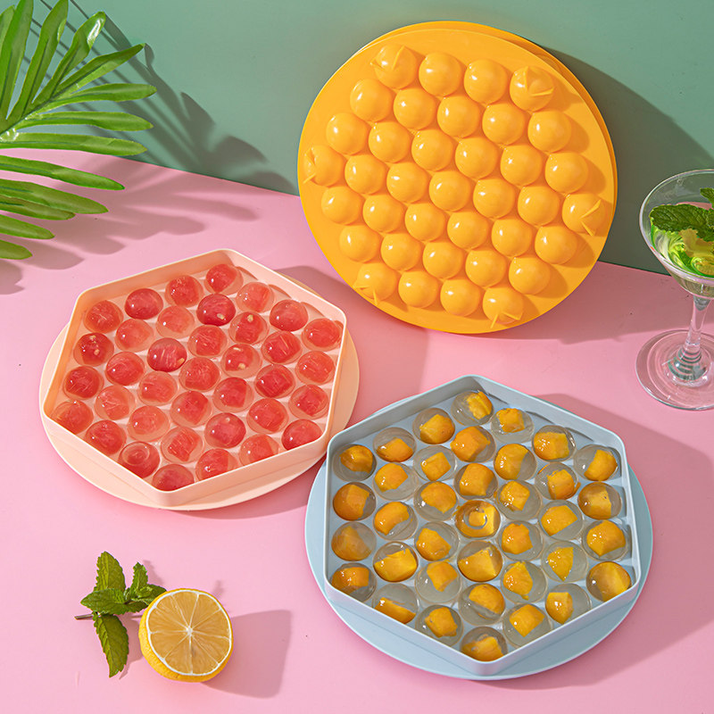 冰块圆球形冰球模具食品级冰格家用制作威士忌果冻辅食容器制冰盒
