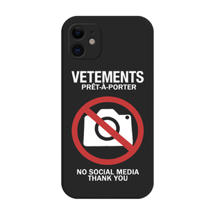 潮牌vetements禁止拍照适用苹果16promax手机壳iphone15全包14软13液态硅胶12XRMAX华为oppo小米vivo安卓