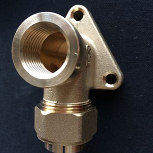 恒通可埋式304不锈钢波纹管热水器煤气灶燃气管配件4分可固定弯头