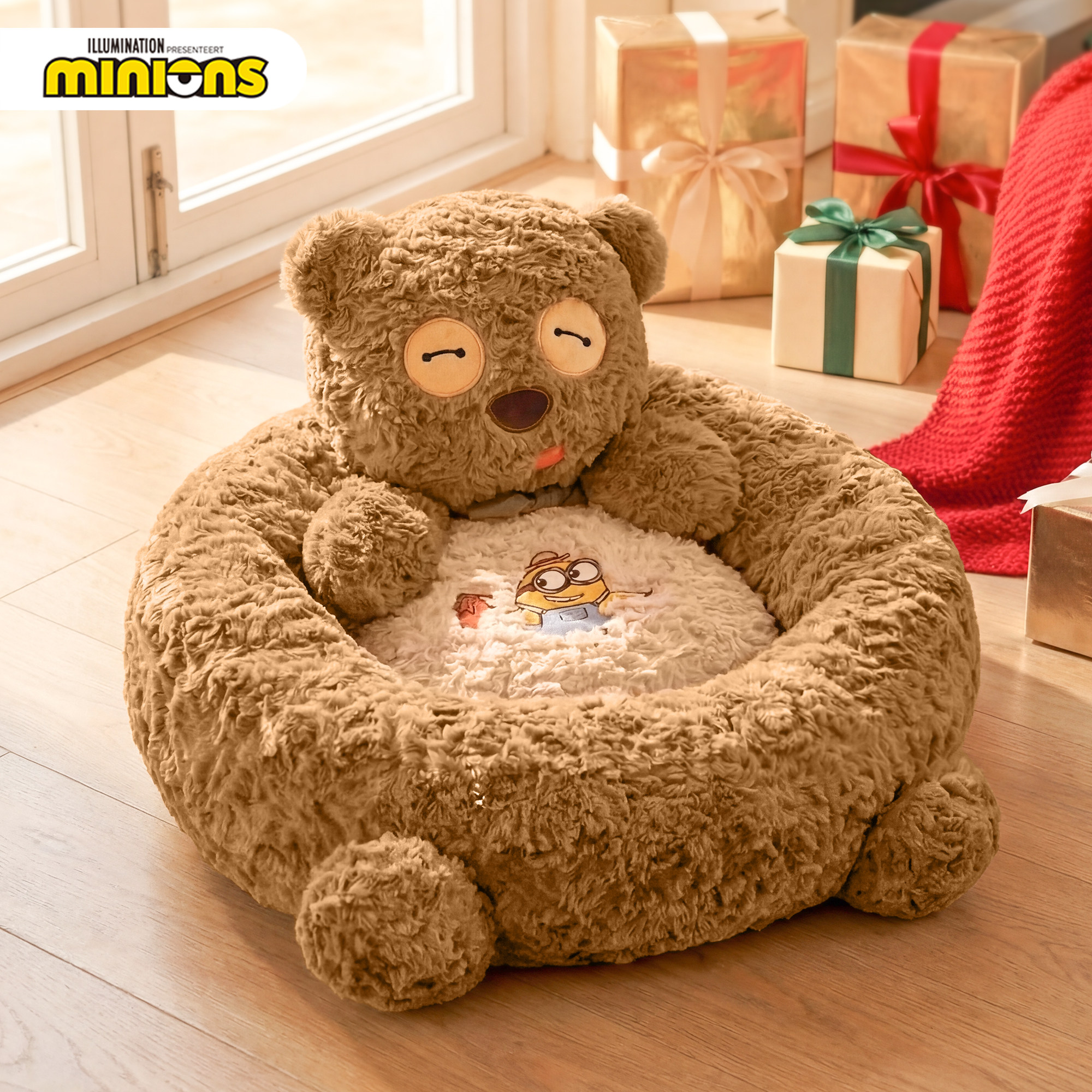 Hoopet x 小黄人联名 宠物四季通用圣诞狗窝小型犬泰迪狗安全感窝