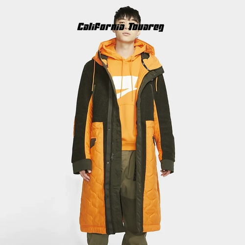 Калифорния [30 % скидка] Nike Мужская тренд плюшевая шва длинная повседневная куртка хлопковая куртка BV4798-886