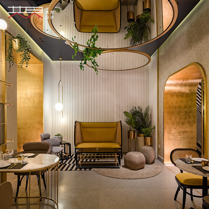 店铺设计实体店商铺美容院餐饮奶茶面包店室内装修设计风格效果图