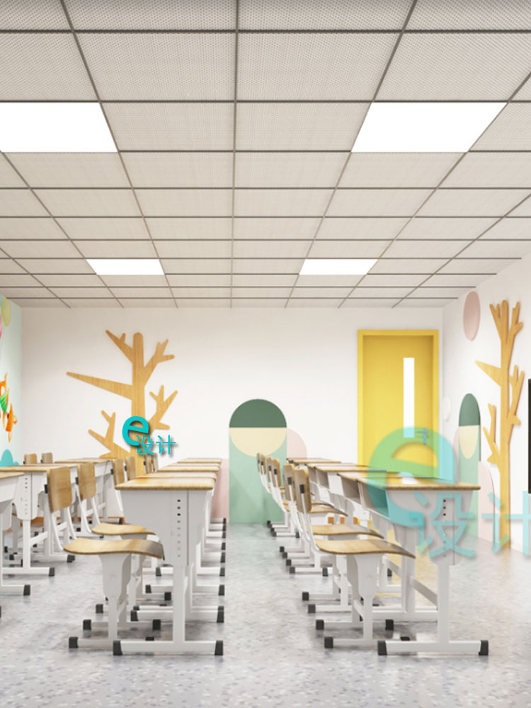 少儿艺术教育培训机构设计托管班舞蹈古筝教室书法机构装修效果图