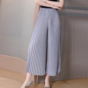 立体设计感大码小众褶皱阔腿裙裤松弛垂坠感高腰女士2026新款裤子