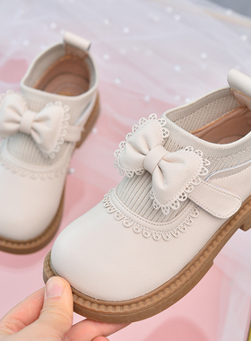 女童皮鞋儿童公主鞋洋气洛丽塔童鞋黑色女孩鞋子真皮白色宝宝单鞋
