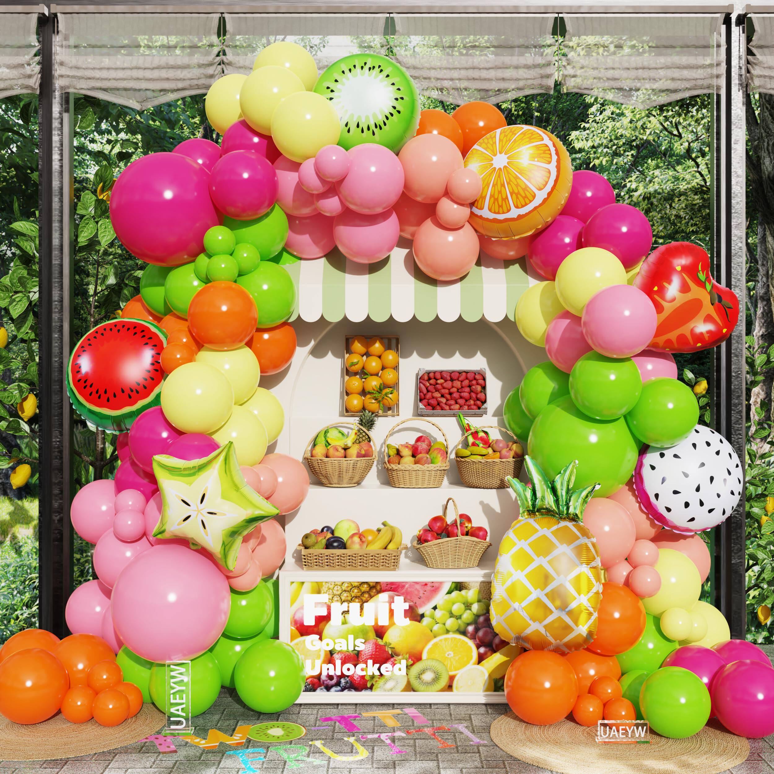 夏日西瓜铝膜气球链生日派对