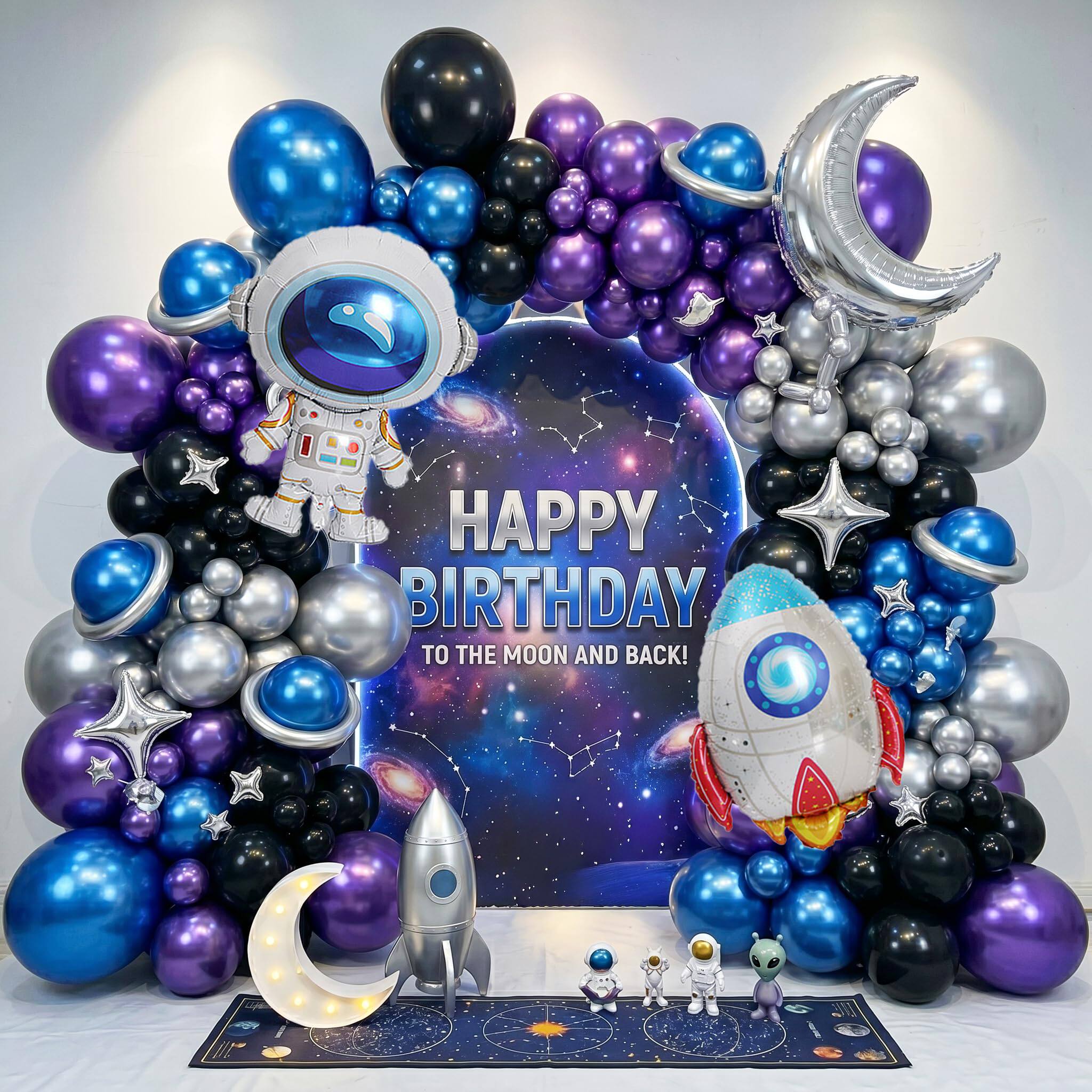 太空宇航员生日派对气球拱门套装