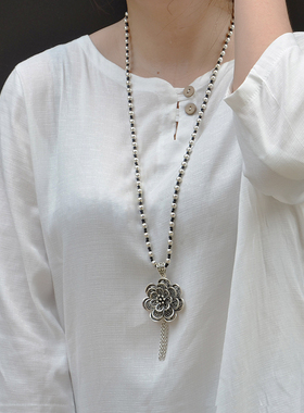 复古配饰挂件长款时尚风毛衣链