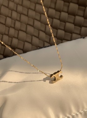 钛钢女凯旋门项链锁骨链颈链饰品