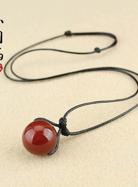 玛瑙蜡绳皮绳女闪亮可调节时尚