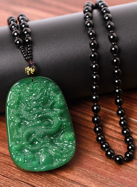 长款关公吊坠情侣配饰佛珠项链