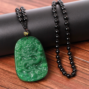 八大本命佛佛牌长款佛珠项链龙王关公吊坠男女情侣配饰毛衣链