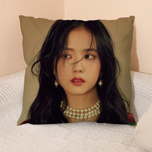 金智秀jisoo方形抱枕粉墨BlackPink周边Kpop专辑同款靠枕头靠垫子