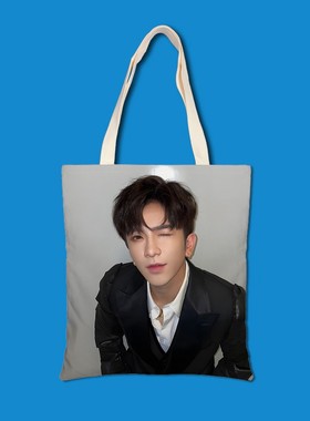 AnsonLo帆布袋MIRROR周边卢瀚霆同款手提单肩购物袋子大容量包包