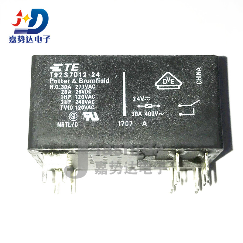 T92S7D12-24 T92S7D12 空调12V30A冰箱24V功率继电器 DIP-6 全新
