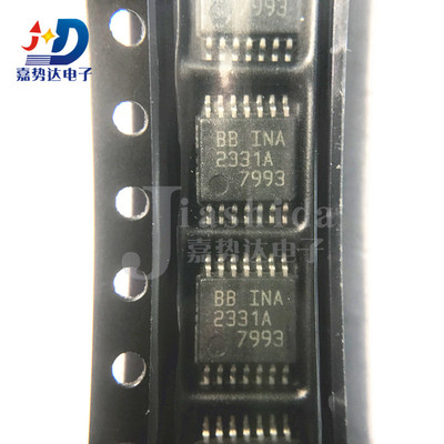 INA2331AIPWR 丝印：INA2331A 仪表放大器 TSSOP-14 全新
