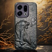 find X9防摔手机壳本命佛X9 pro全包保护壳禅意中国风六字真言复古紫光檀木浮雕个性 上山虎oppo 男女新款 适用