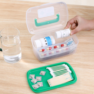 NAKAYA日本进口医药箱家用小药箱便携多功能塑料药品收纳盒急救箱