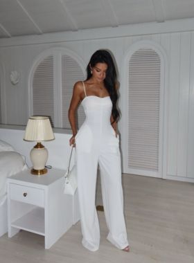 【蜜蜜家】自由旅者 欧美辣妹带可拆胸垫连体长裤 ZA104