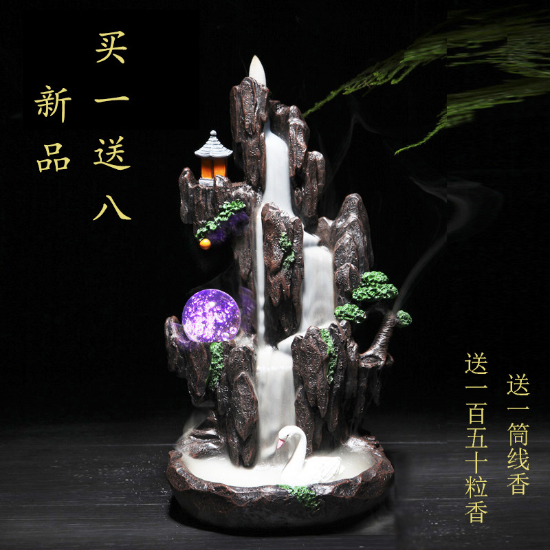 倒流香炉高山流水创意香薰摆件檀香沉香香炉大号家用室内香薰炉|msdalam kategori Aksesori rumah, vaporizer - dari Buy2taobao.com untuk memberikan perkhidmatan ejen Taobao profesional membeli
