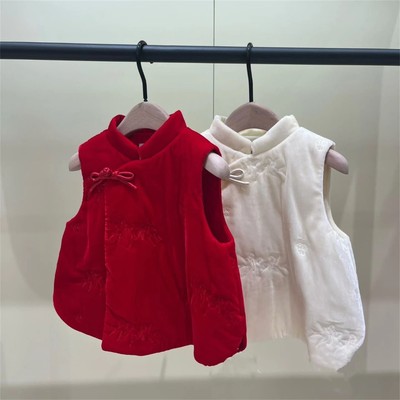 春男女新中式国风盘扣款马甲外套