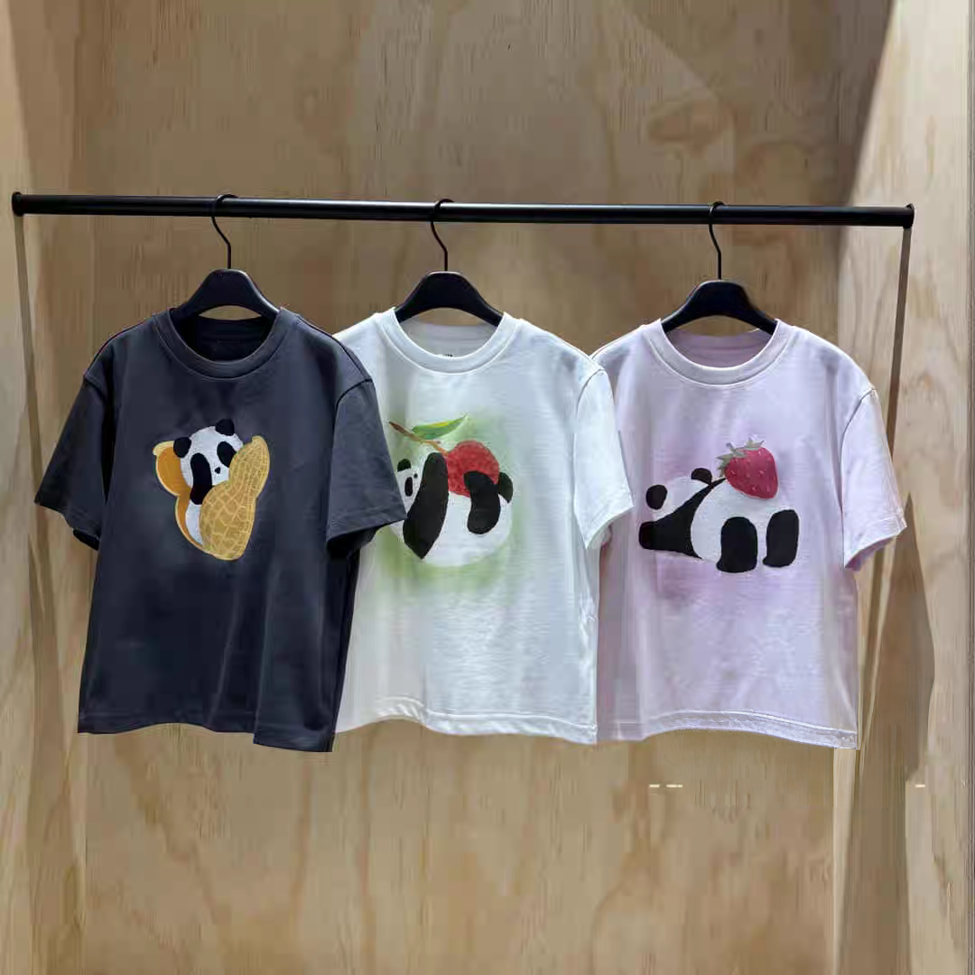 现货童装定制夏季新男女童亲子熊猫印花短袖宽松休闲百搭T恤上衣,童装/婴儿装/亲子装,T恤,淘宝优惠券,粉丝福利购,淘宝优惠卷