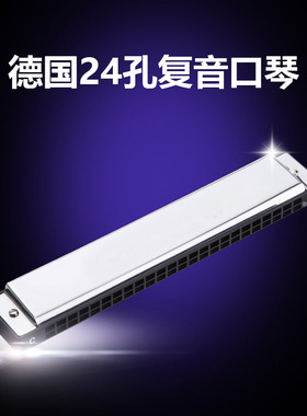 和来24孔复音口琴德国原装进口C调演出大师级复古和莱2580型进阶