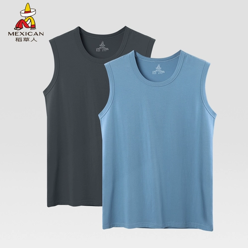 Хлопковая дышащая базовая приятная телу майка, облегающий крой